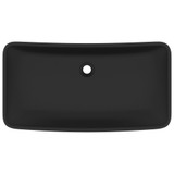 Luksuzni pravokutni umivaonik mat crni 71 x 38 cm keramički