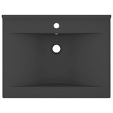 Luksuzni umivaonik mat tamnosivi 60 x 46 cm keramički