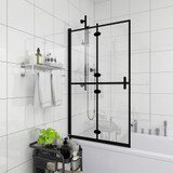 Sklopiva pregrada za tuš ESG 80 x 140 cm crna