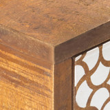 Komoda s otisnutim uzorkom 130 x 30 x 70 cm masivno drvo manga Komoda s otisnutim uzorkom 130 x 30 x 70 cm masivno drvo manga