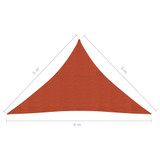 Jedro za zaštitu od sunca 160 g/m² terakota 5 x 5 x 6 m HDPE