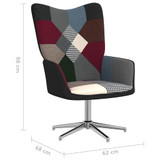 Stolica za opuštanje s osloncem za noge patchwork od tkanine