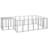 Kavez za pse crni 8,47 m² čelični Kavez za pse crni 8,47 m² čelični