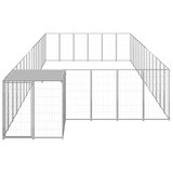 Kavez za pse srebrni 26,62 m² čelični