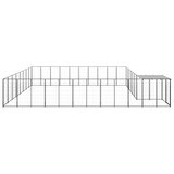 Kavez za pse crni 25,41 m² čelični Kavez za pse crni 25,41 m² čelični