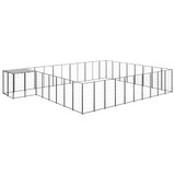 Kavez za pse crni 25,41 m² čelični Kavez za pse crni 25,41 m² čelični