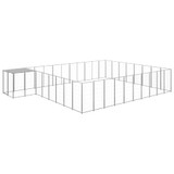 Kavez za pse srebrni 25,41 m² čelični Kavez za pse srebrni 25,41 m² čelični