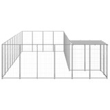 Kavez za pse srebrni 13,31 m² čelični Kavez za pse srebrni 13,31 m² čelični
