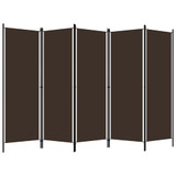 Sobna pregrada s 5 panela smeđa 250 x 180 cm Sobna pregrada s 5 panela smeđa 250 x 180 cm