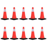 Reflektirajući prometni čunjevi s teškim bazama 10 kom 50 cm Reflektirajući prometni čunjevi s teškim bazama 10 kom 50 cm