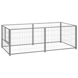 Kavez za pse srebrni 200 x 100 x 70 cm čelični