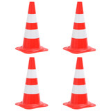 Reflektirajući prometni čunjevi 4 kom crveno-bijeli 50 cm Reflektirajući prometni čunjevi 4 kom crveno-bijeli 50 cm