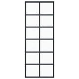 Klizna vrata od stakla ESG i aluminija 76 x 205 cm crna