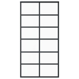 Klizna vrata od stakla ESG i aluminija 102 x 205 cm crna