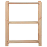 Stalak za pohranu s 3 razine 60 x 28,5 x 90 cm masivna borovina