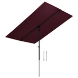 Vrtni suncobran s aluminijskom šipkom 2 x 1,5 m bordo Vrtni suncobran s aluminijskom šipkom 2 x 1,5 m bordo