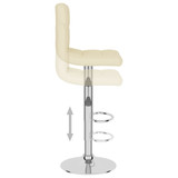 Barski stolac od tkanine krem 334231