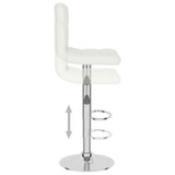 Barski stolac od umjetne kože bijeli 334219