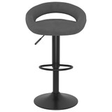 Barski stolci 2 kom tamnosivi baršunasti 333270