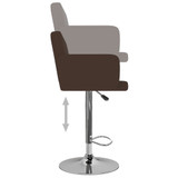 Barski stolci od umjetne kože 2 kom smeđi 323656