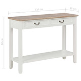 Konzolni stol bijeli 110 x 35 x 80 cm drveni 249901 Konzolni stol bijeli 110 x 35 x 80 cm drveni 249901