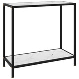 Konzolni stol bijeli 80 x 35 x 75 cm od kaljenog stakla 322833 Konzolni stol bijeli 80 x 35 x 75 cm od kaljenog stakla 322833