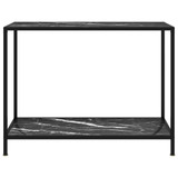 Konzolni stol crni 100 x 35 x 75 cm od kaljenog stakla 322838 Konzolni stol crni 100 x 35 x 75 cm od kaljenog stakla 322838