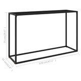 Konzolni stol crni 120 x 35 x 75 cm od kaljenog stakla 322816 Konzolni stol crni 120 x 35 x 75 cm od kaljenog stakla 322816