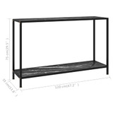 Konzolni stol crni 120 x 35 x 75 cm od kaljenog stakla 322842 Konzolni stol crni 120 x 35 x 75 cm od kaljenog stakla 322842