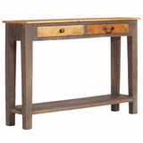 Konzolni stol od masivnog drva starinski 118 x 30 x 80 cm 244966