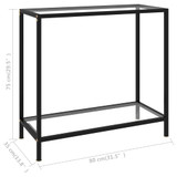Konzolni stol prozirni 80 x 35 x 75 cm od kaljenog stakla 322831 Konzolni stol prozirni 80 x 35 x 75 cm od kaljenog stakla 322831