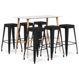 7-dijelni barski set bijelo-crni 3057443