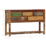 Komoda od masivnog obnovljenog drva 120 x 30 x 75 cm 247478 Komoda od masivnog obnovljenog drva 120 x 30 x 75 cm 247478