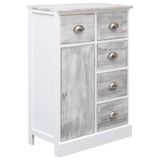Komoda s 10 ladica siva 113 x 30 x 79 cm drvena 284173 Komoda s 10 ladica siva 113 x 30 x 79 cm drvena 284173