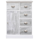 Komoda s 10 ladica siva 113 x 30 x 79 cm drvena 284173 Komoda s 10 ladica siva 113 x 30 x 79 cm drvena 284173