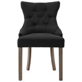 Blagovaonske stolice od tkanine 2 kom crne 287942