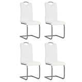 Konzolne blagovaonske stolice od umjetne kože 4 kom bijele 246196