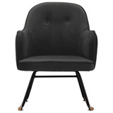 Stolica za ljuljanje tamnosiva baršunasta