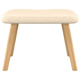 Stolica za ljuljanje s osloncem za noge krem od tkanine Stolica za ljuljanje s osloncem za noge krem od tkanine