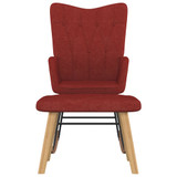 Stolica za ljuljanje s osloncem za noge boja vina od tkanine Stolica za ljuljanje s osloncem za noge boja vina od tkanine