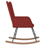 Stolica za ljuljanje s osloncem za noge boja vina od tkanine Stolica za ljuljanje s osloncem za noge boja vina od tkanine