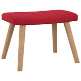 Stolica za ljuljanje s osloncem za noge boja vina baršunasta Stolica za ljuljanje s osloncem za noge boja vina baršunasta