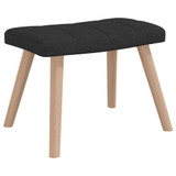 Stolica za ljuljanje s osloncem za noge crna od tkanine 328024 Stolica za ljuljanje s osloncem za noge crna od tkanine 328024