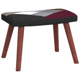 Stolica za ljuljanje s osloncem za noge patchwork od tkanine Stolica za ljuljanje s osloncem za noge patchwork od tkanine