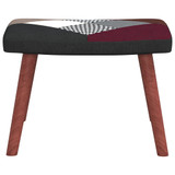 Stolica za ljuljanje s osloncem za noge patchwork od tkanine Stolica za ljuljanje s osloncem za noge patchwork od tkanine