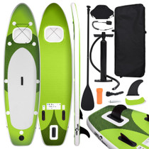 Set daske za veslanje stojeći na napuhavanje zeleni 360x81x10cm 93391