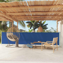 Uvlačiva bočna tenda za terasu 117 x 600 cm plava 317948