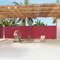 Uvlačiva bočna tenda crvena 200 x 1200 cm 318083