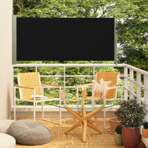 Uvlačiva bočna tenda za terasu 140 x 300 cm crna 317832