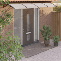 Nadstrešnica za vrata crna 350 x 100 cm polikarbonatna 153594